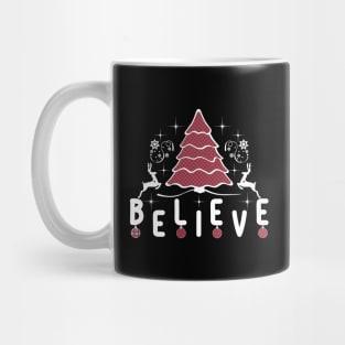 Believe Christmas Unisex T Shirts-Christmas t-shirts funny Mug